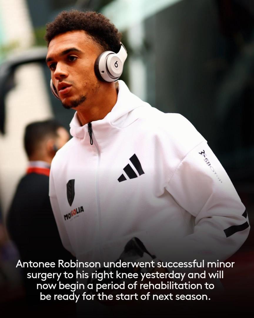 官方：富勒姆左后衛(wèi)羅賓遜昨日接受右膝微創(chuàng)手術(shù)