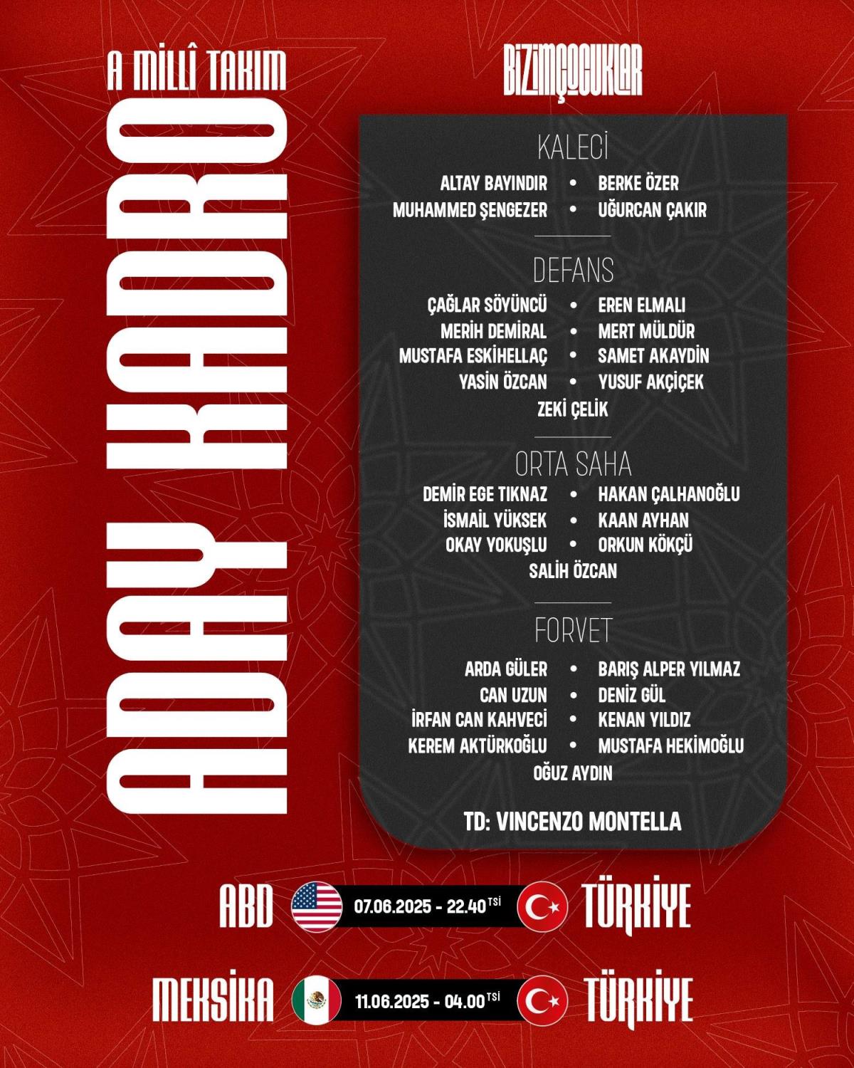 土耳其公布6月國際友誼賽大名單：恰爾汗奧盧、居萊爾領(lǐng)銜