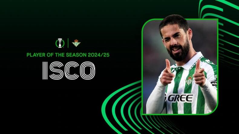 伊斯科獲歐協(xié)聯(lián)最佳球員稱號，本賽季9場貢獻2球3助攻