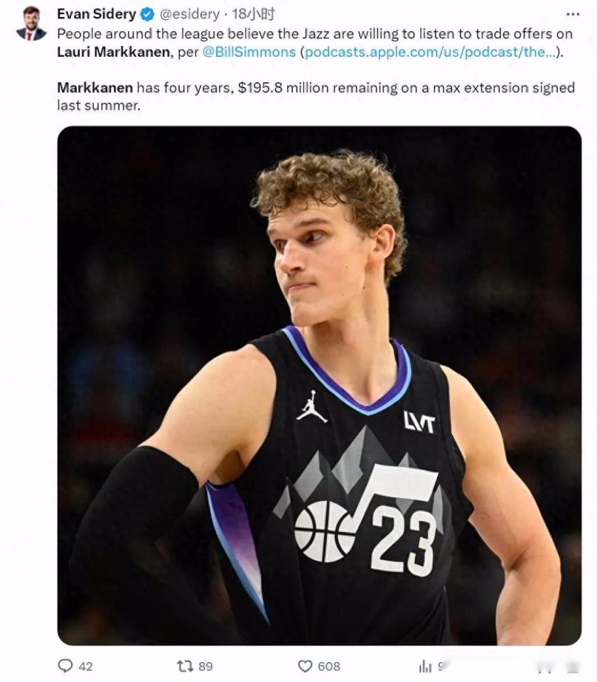 馬爾卡寧5年2.38億合同引爭議，勇士巧妙規(guī)避風(fēng)險