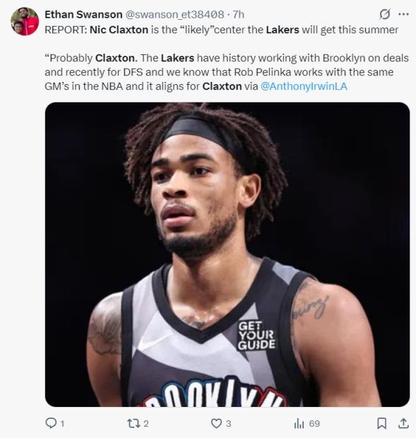 湖記透露克拉克斯頓成意中人：美媒模擬4換3方案 570萬再簽卡皇替補(bǔ)