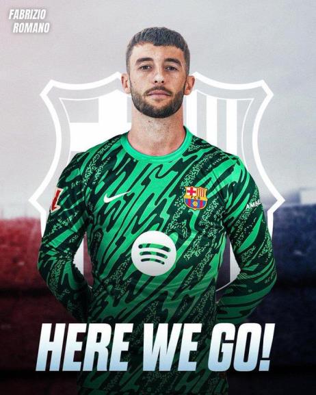 巴薩官方宣布簽下門將加西亞，支付2634萬歐元解約費(fèi)