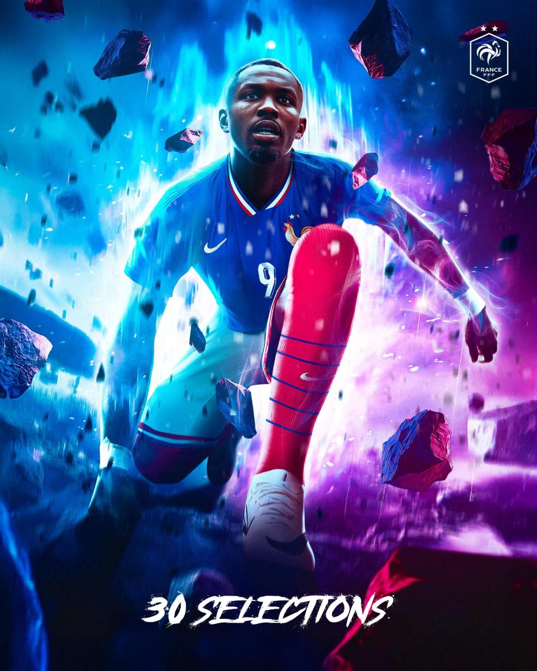 小圖拉姆國家隊第30次出場，法國有官方海報祝賀