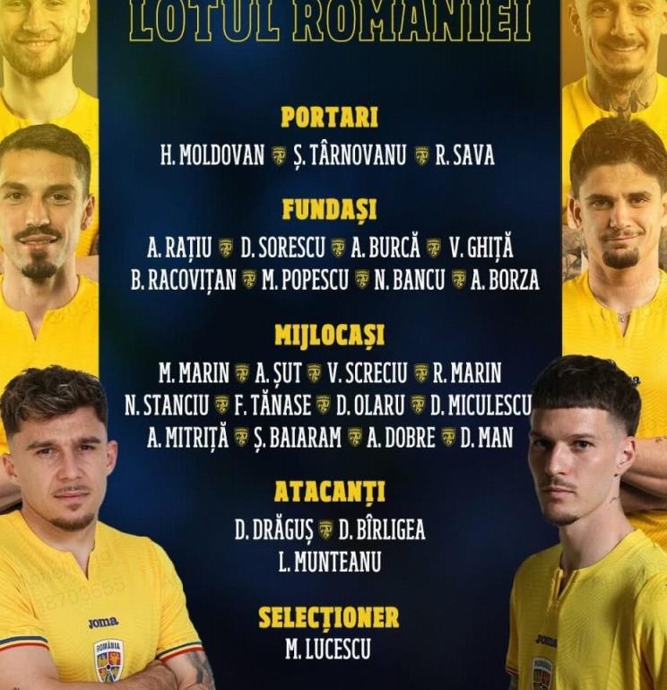 羅馬尼亞新一期大名單：斯坦丘領(lǐng)銜，米特里策、布爾克入選