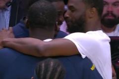 畢竟一起拿過冠軍！追夢和維金斯賽后哥倆好，聊得非常開心！