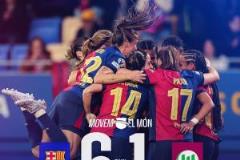 巴薩女足6-1橫掃狼堡女足，總比分10-2晉級歐冠4強