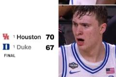 休斯敦大學(xué)驚天逆轉(zhuǎn)！NCAA四強(qiáng)賽1963年以來首現(xiàn)14分落后翻盤