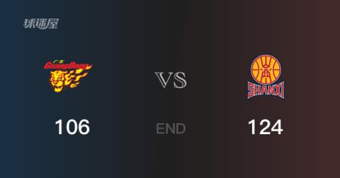 山西106-124廣東，迪亞洛25分吉倫沃特36分助山西取勝