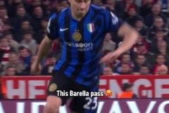 世界第幾中場？歐冠官推怒贊巴雷拉這腳長傳