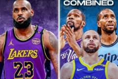 美媒：詹姆斯生涯季后賽42次砍38+，KD、庫(kù)里、小卡合計(jì)45次