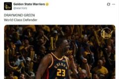 最后一防顯神威??勇士官方：追夢(mèng)，世界級(jí)防守球員