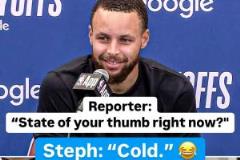 庫里：冷，但還在恢復(fù)中！