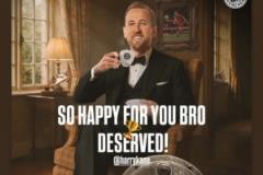 特爾曬凱恩奪冠海報(bào)：真為你感到高興，當(dāng)之無(wú)愧！