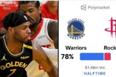 勇士半場(chǎng)領(lǐng)先火箭12分 晉級(jí)概率升至78%