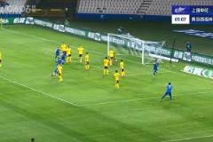 劉誠宇連場破門，第5分鐘推射破門助申花1-0領(lǐng)先