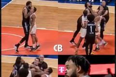 前湖冠軍中鋒麥基在波多黎各聯(lián)賽與1米83小個子發(fā)生沖突！