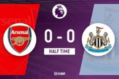 半場戰(zhàn)況：阿森納0-0紐卡斯?fàn)柭?lián)，拉亞多次撲救，槍手僅2次射正