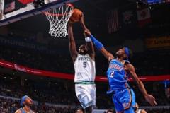 森林狼半場(chǎng)罰球效率驚人，11投8中，雷霆15投11中 equally deadly