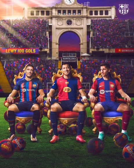 萊萬萊萬巴薩單賽季聯(lián)賽百球里程碑百球里程碑